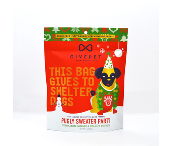 GivePet Pugly Sweater Party Christmas Dog Treats