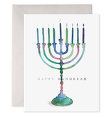 Efrances Colorful Menorah | Hanukkah Chanukah Card