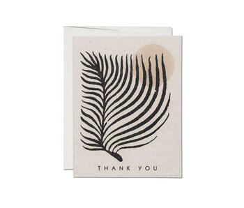 Palm Sun thank you greeting card