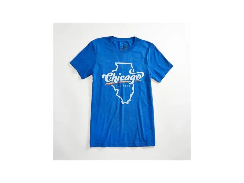 Orchard Street Apparel Chicago Prism S Triblend Royal Blue Unisex T-Shirt