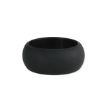 ZAD Wide Black Silicone Band Men's Ring