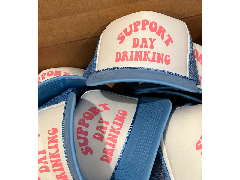 Ruby Moon Support Day Drinking Trucker Hat