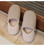 DrifWoo Unisex Closed-Back Slippers For Couple Beige