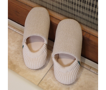 Unisex Closed-Back Slippers For Couple Beige