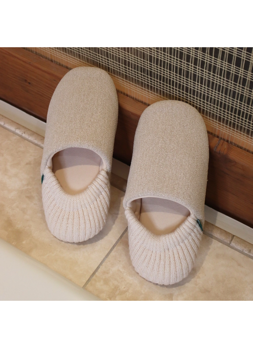 Unisex Closed-Back Slippers For Couple Beige