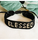 Lou & Co BLESSED Beaded Bracelet - Black