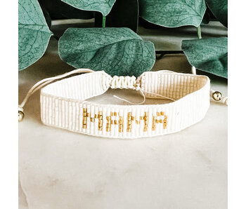 MAMA Beaded Bracelet - White