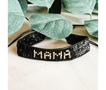 MAMA Beaded Bracelet - Black