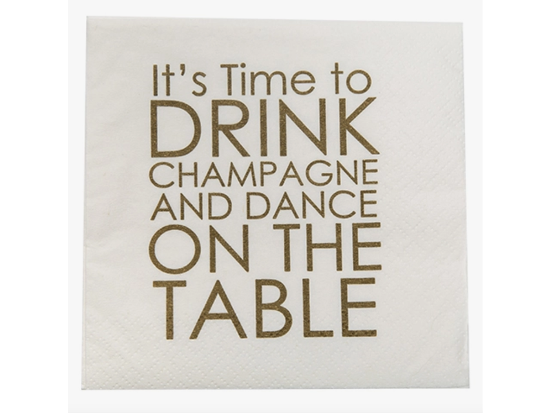 Mary Phillips Design Drink Champagne & Dance Napkins