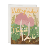 Red Cap Cards Magical Couple Wedding Greeting Card