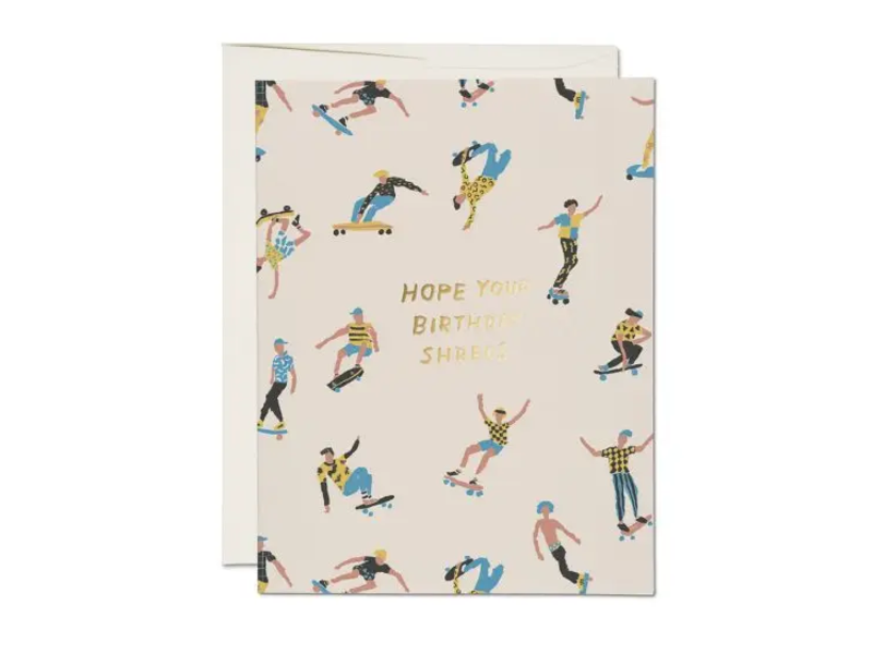 Red Cap Cards Shreds Birthday Greeting Card