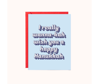 Wanna-Kah Wish You A Happy Hanukkah | Hanukkah Card