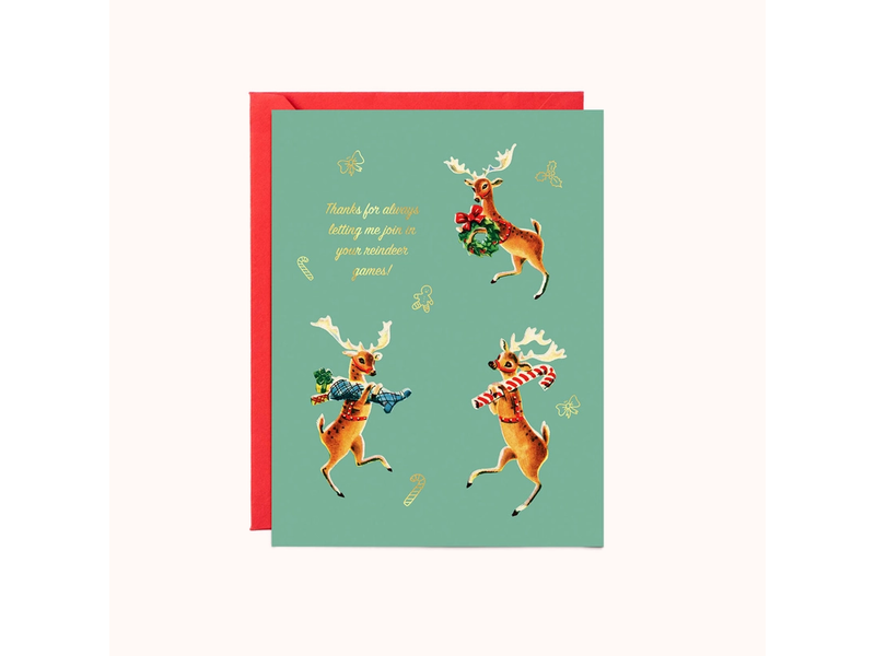 Party Mountain Paper Co Reindeer Games | Christmas Card