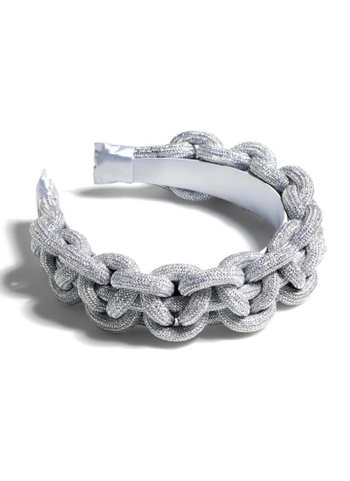 Braided Headband Silver