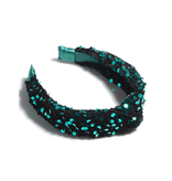Shiraleah Knotted Sequins Headband Green