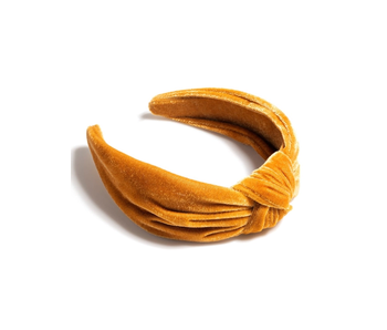 Knotted Velvet Headband Gold