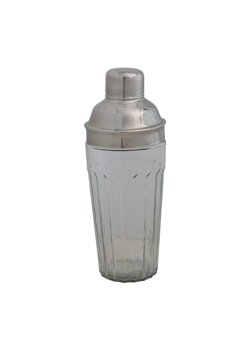 Glass Cocktail Shaker w/ Stainless Steel Top