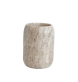 Creative Co-OP Marble Bottle Holder/Crock, Buff Color