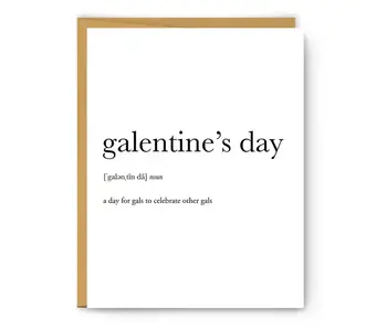 Galentine's Day Definition Card