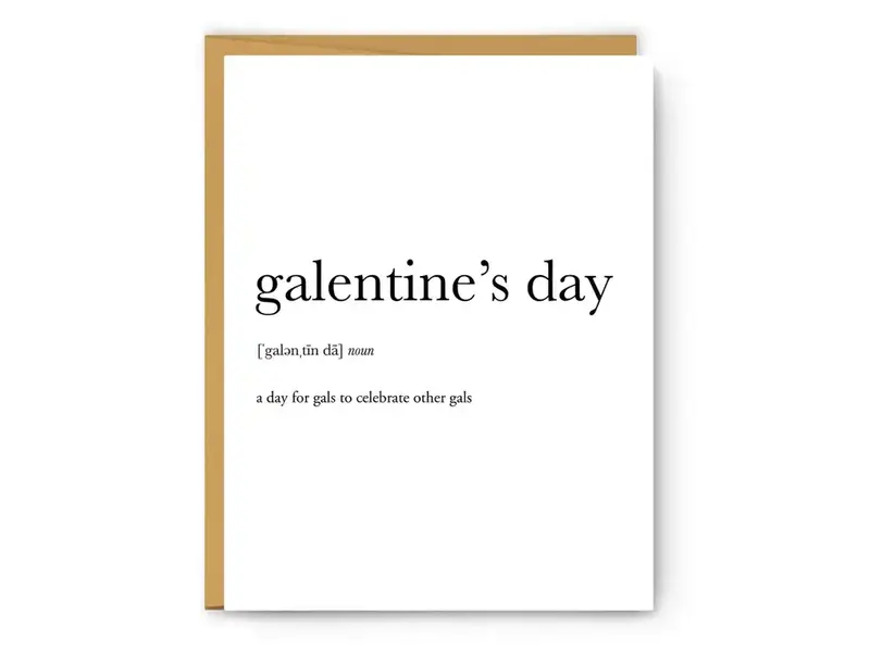 Footnotes Galentine's Day Definition Card