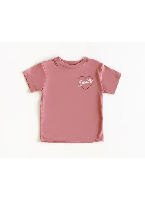 I Heart Daddy Valentine  Mauve Triblend T-shirt | 3T