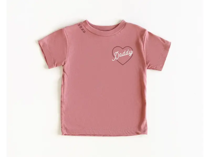 RubiaRojo I Heart Daddy Valentine  Mauve Triblend T-shirt | 4T