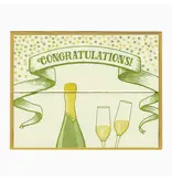Blackbird Letterpress Champagne congratulations fold out card