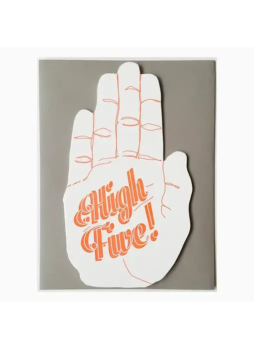 high five hand card