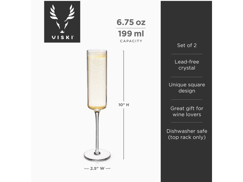 Viski Laurel Champagne Flutes