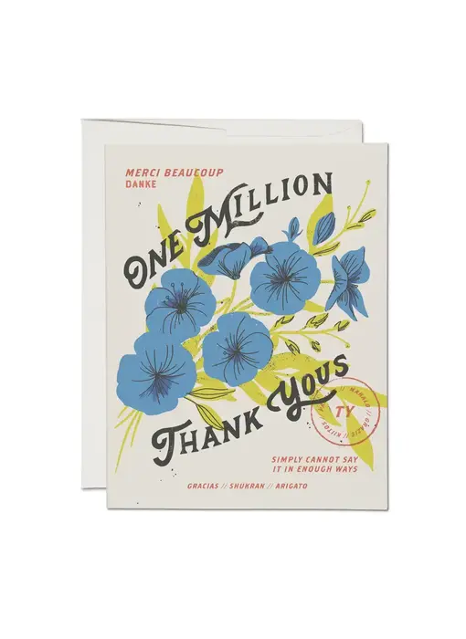 One Million thank you greeting card