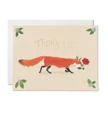 Red Cap Cards Thanks Fox thank you greeting card