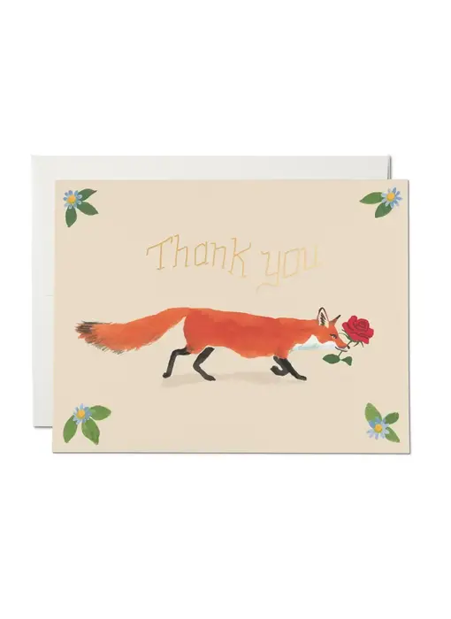 Thanks Fox thank you greeting card