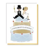 Driscoll Design Newlyweds on Wedding Cake Card