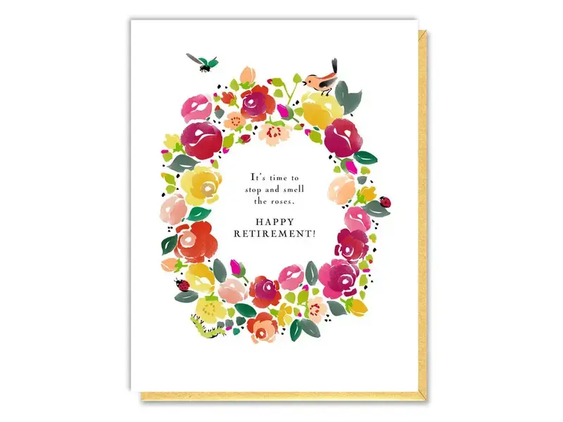 Driscoll Design Smell the Roses Retirement Card