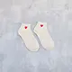 Mini Heart Ankle Socks Beige/Red