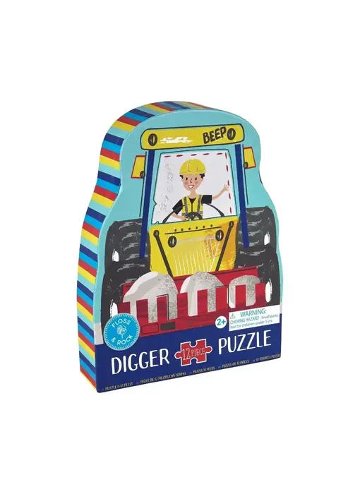 Digger 12pc Shaped Jigsaw with Shaped Box