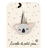 Luciole et Petit Pois Koala hair clip - Silver glitter