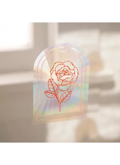 Sun Catcher Decal Rose Lines