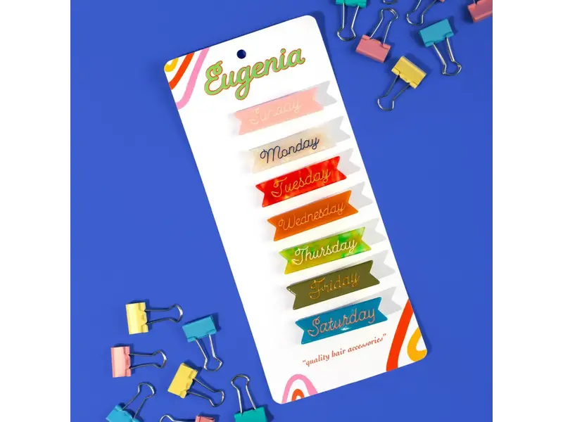 Eugenia Kids Days of the Week Hair Clips