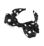pretty persuasions Polka Dots Bow Headband Black