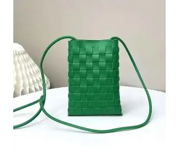 Small Woven Crossbody Bag Green