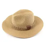 pretty persuasions Cancun Sun Straw Panama Hat Tan