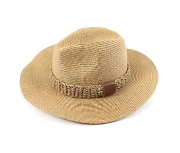 Cancun Sun Straw Panama Hat Tan
