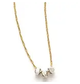Amano Studio 3 Tiny Faceted Beads Necklace Silver