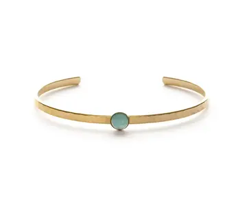 6mm Round Stone Cuff Amazonite