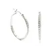 Beaded Hoops 1.25" Silver