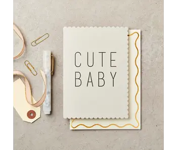 Cute Baby Grey New Baby Card