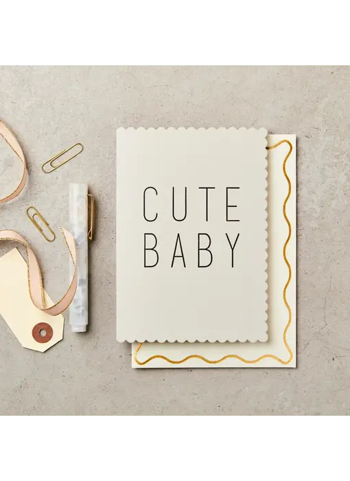 Cute Baby Grey New Baby Card