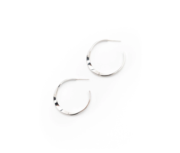 Taylor Twist Hoop Earrings Silver