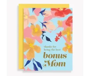 Bonus Mom Painted Floral Mother's Day Card